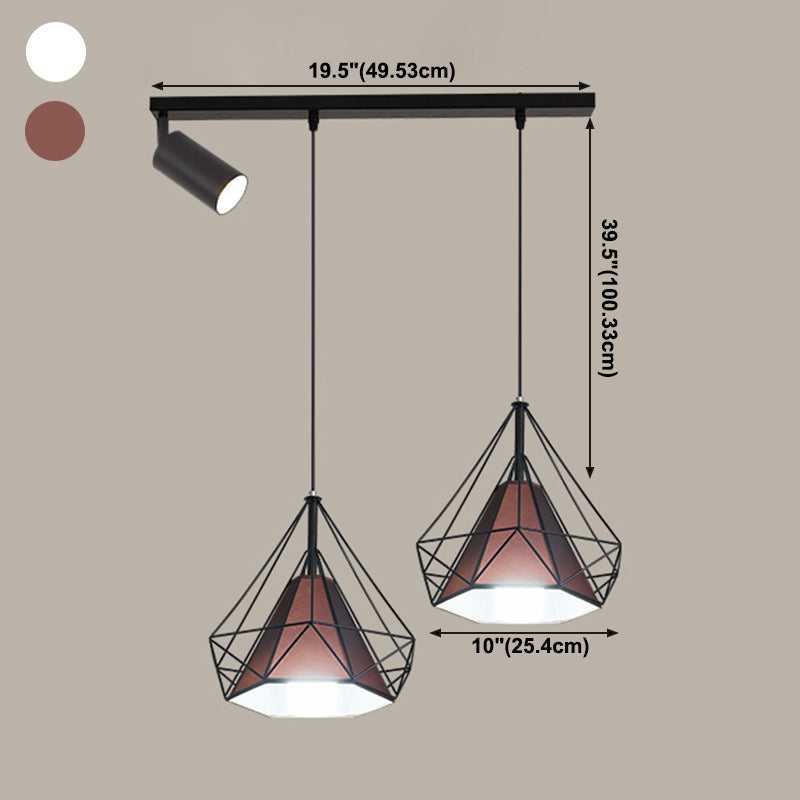 Diamond Island Lights Contemporary Metal Island Lighting Fixture for Kitchen
