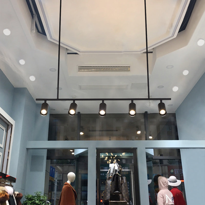 Cylinder Island Lights Contemporary Metal Island Lighting Fixture for Kitchen