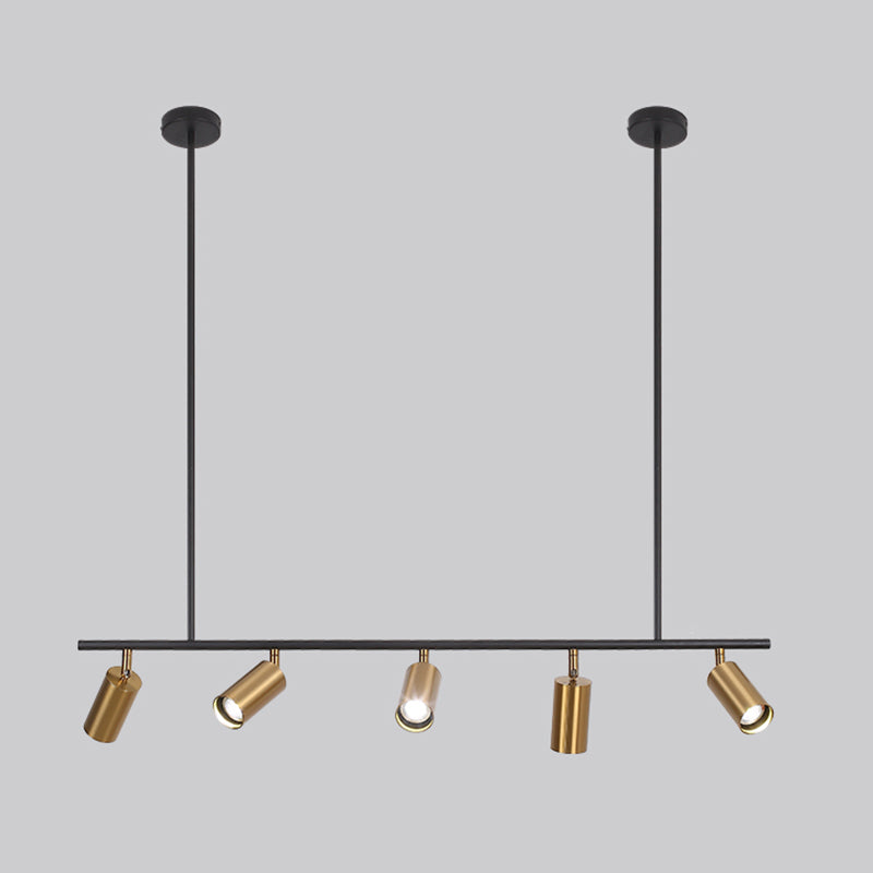 Cylinder Island Lights Contemporary Metal Island Lighting Fixture for Kitchen