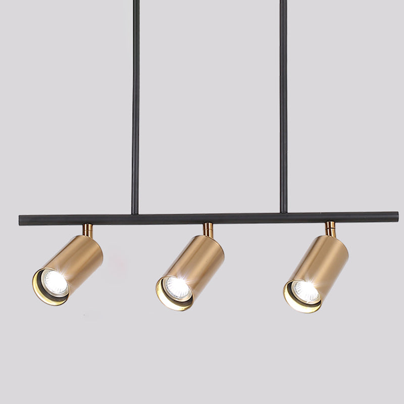 Cylinder Island Lights Contemporary Metal Island Lighting Fixture for Kitchen