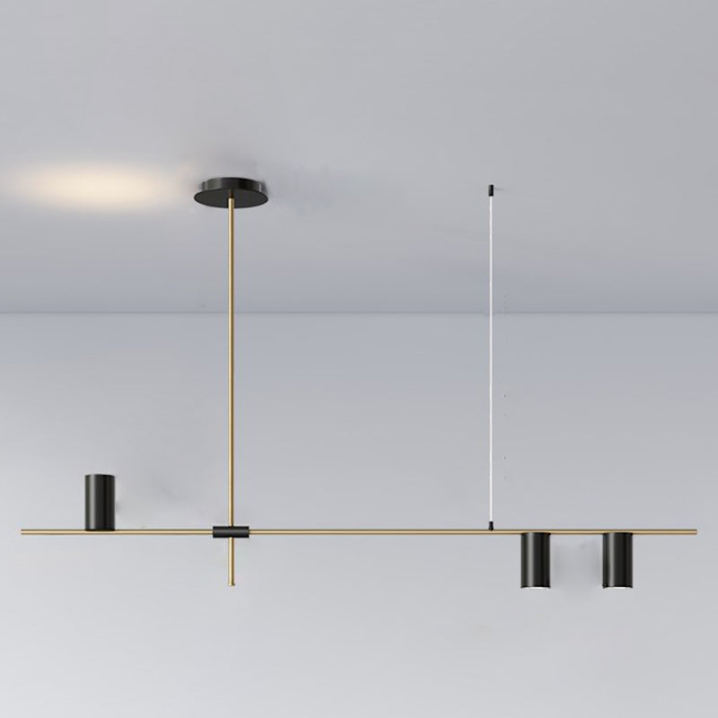 Contemporary Cylinder Island Lights Metal Island Pendant Fixture for Kitchen