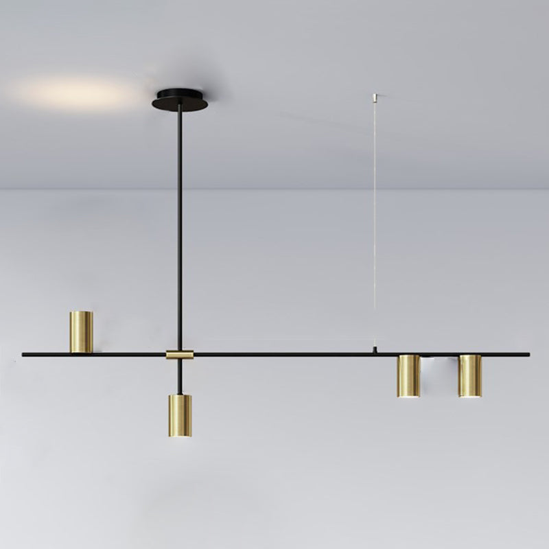 Contemporary Cylinder Island Lights Metal Island Pendant Fixture for Kitchen