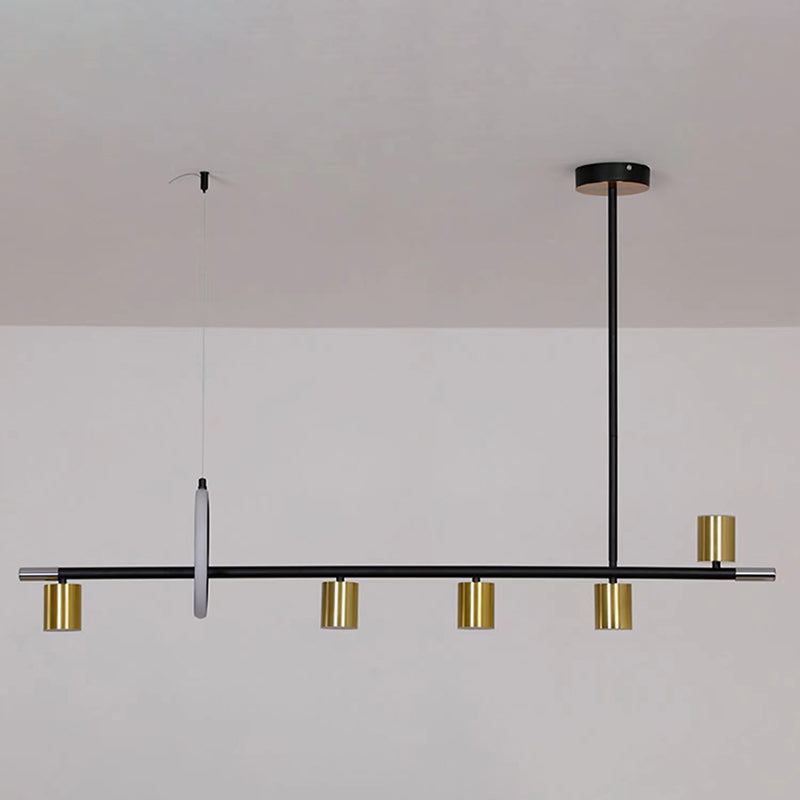 Cylinder Island Lighting Contemporary Metal Island Lighting Fixture for Kitchen