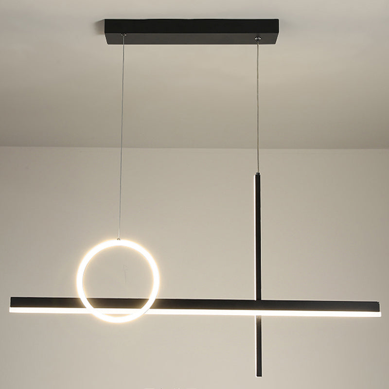 3 Light Linear Island Lights Contemporary Metal Island Lighting Fixture