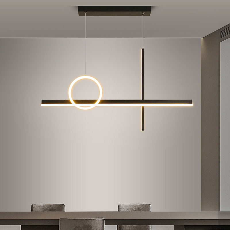 3 Light Linear Island Lights Contemporary Metal Island Lighting Fixture