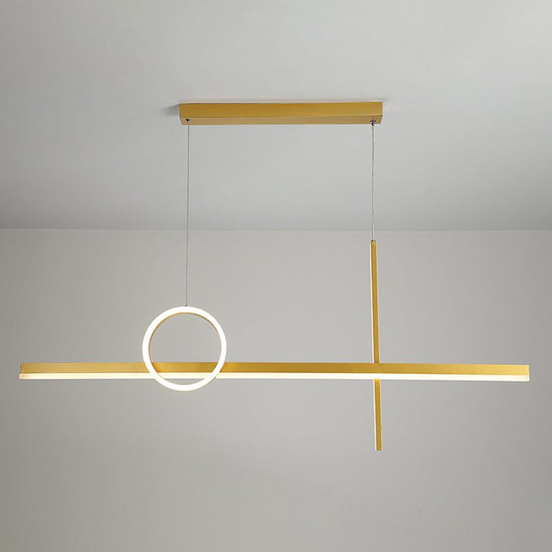 3 Light Linear Island Lights Contemporary Metal Island Lighting Fixture