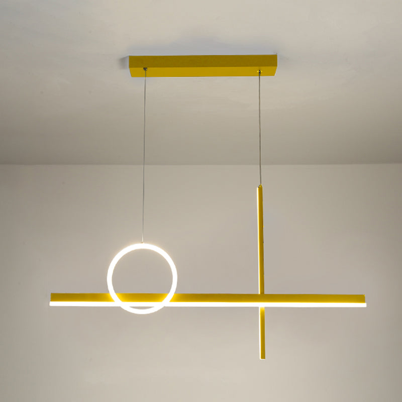 3 Light Linear Island Lights Contemporary Metal Island Lighting Fixture