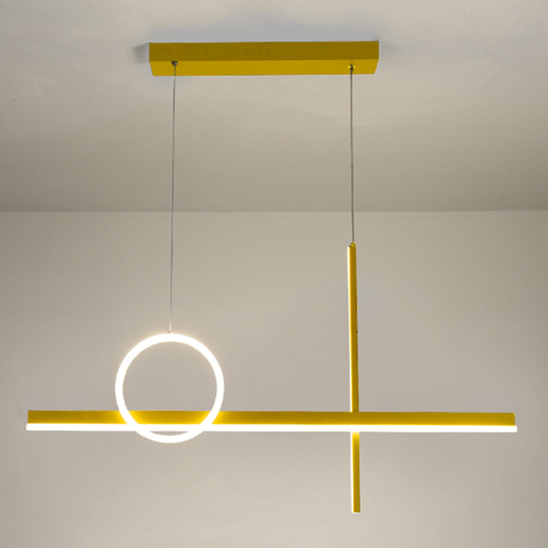 3 Light Linear Island Lights Contemporary Metal Island Lighting Fixture