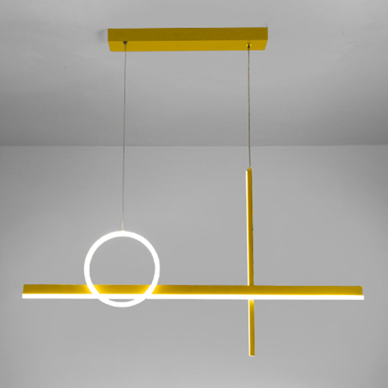 3 Light Linear Island Lights Contemporary Metal Island Lighting Fixture