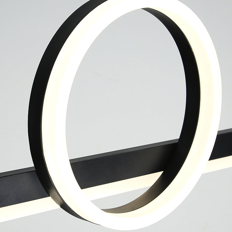 3 Light Linear Island Lights Contemporary Metal Island Lighting Fixture