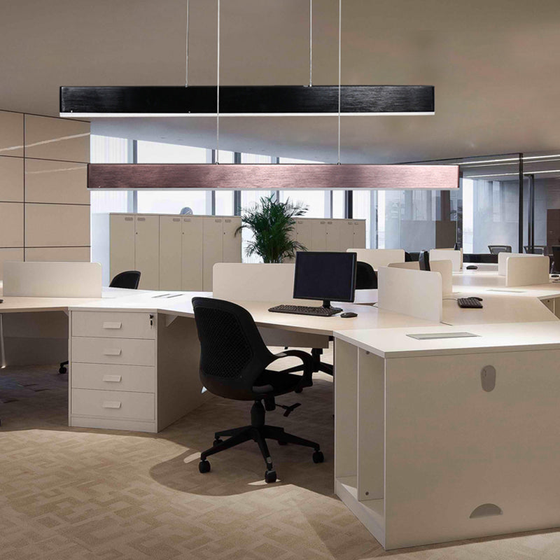 1 Light Rectangle Island Lights Contemporary Metal Island Lighting in Black