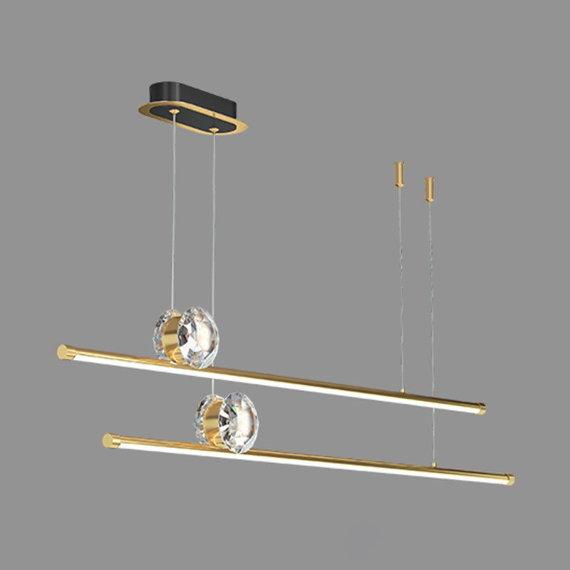 Linear Island Lights Contemporary Metal Island Lighting Fixture for Kitchen