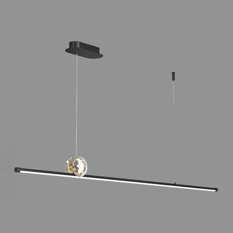 Linear Island Lights Contemporary Metal Island Lighting Fixture for Kitchen