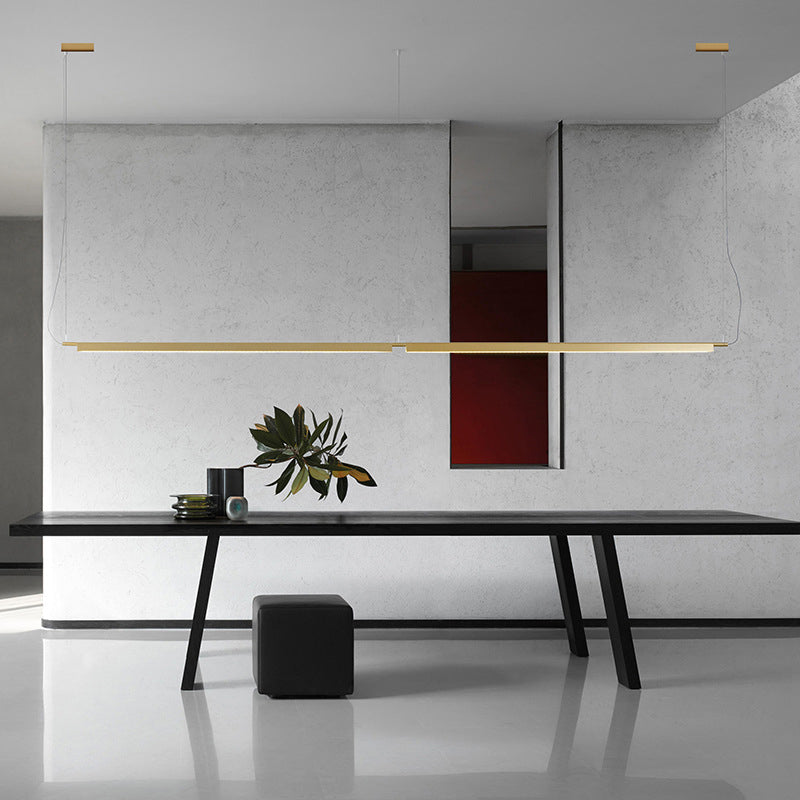 1 Light Linear Island Lights Contemporary Metal Island Lighting Fixture