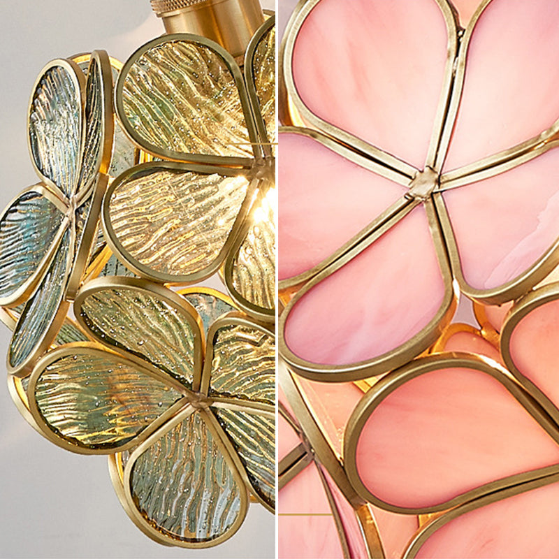 Moderner Blumenwandmontierhellglas 1 Leichte Wandmontagelampe