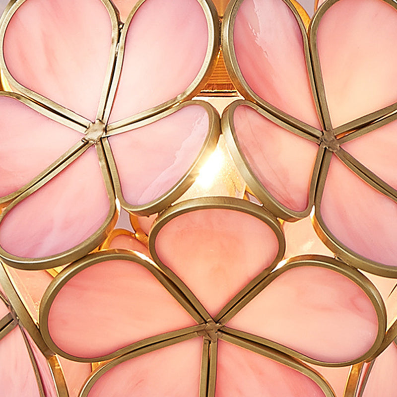 Moderner Blumenwandmontierhellglas 1 Leichte Wandmontagelampe