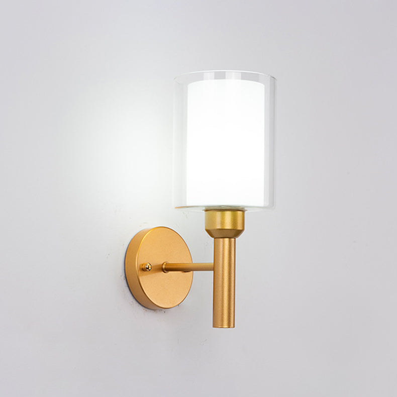 Lámpara de pared de pared de pared de cilindro de estilo moderno 1 lámpara de pared ligera montada en la pared