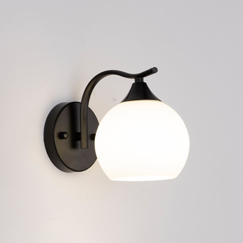 Contemporary Style Orb Wall Mounted Light Glass 1 Light Wall Mounted Lamp