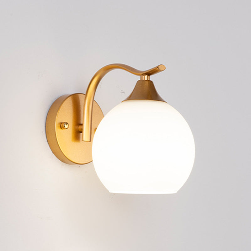 Contemporary Style Orb Wall Mounted Light Glass 1 Light Wall Mounted Lamp