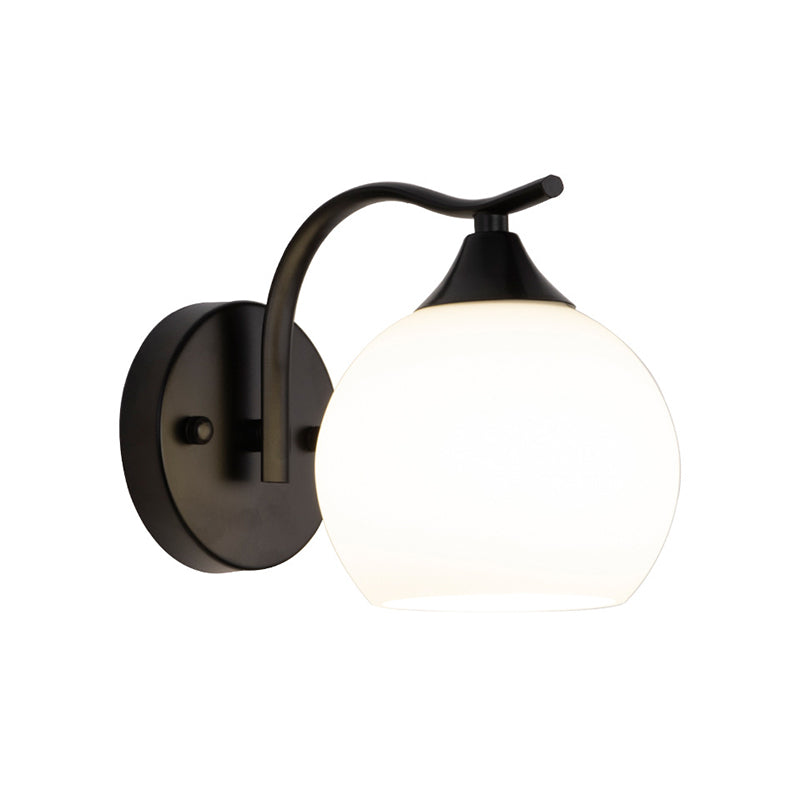 Contemporary Style Orb Wall Mounted Light Glass 1 Light Wall Mounted Lamp