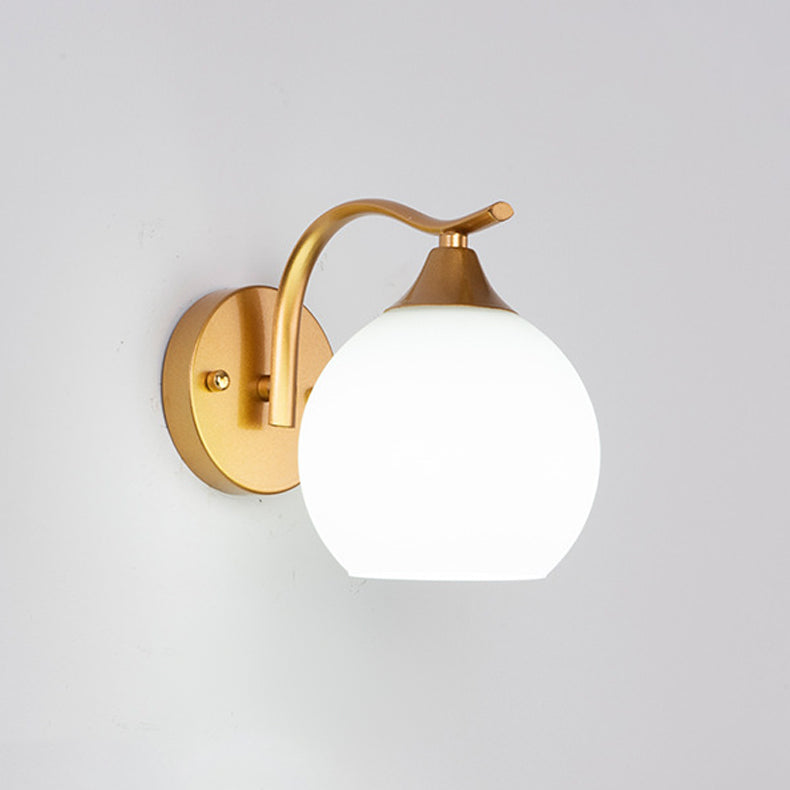 Contemporary Style Orb Wall Mounted Light Glass 1 Light Wall Mounted Lamp