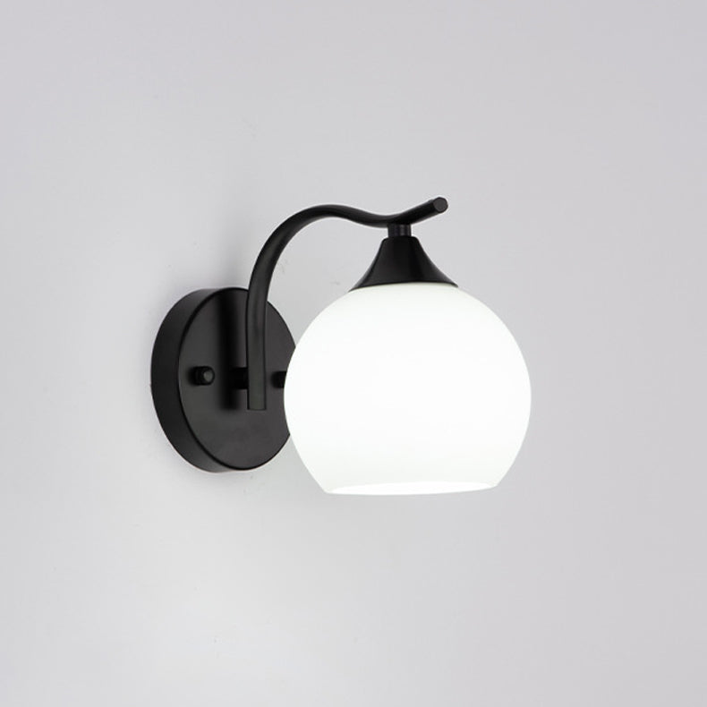 Contemporary Style Orb Wall Mounted Light Glass 1 Light Wall Mounted Lamp