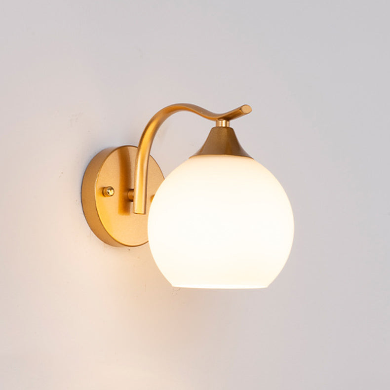 Contemporary Style Orb Wall Mounted Light Glass 1 Light Wall Mounted Lamp