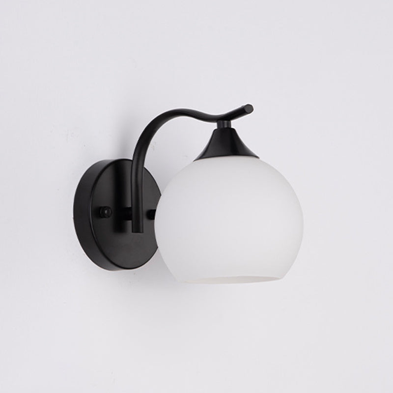 Contemporary Style Orb Wall Mounted Light Glass 1 Light Wall Mounted Lamp