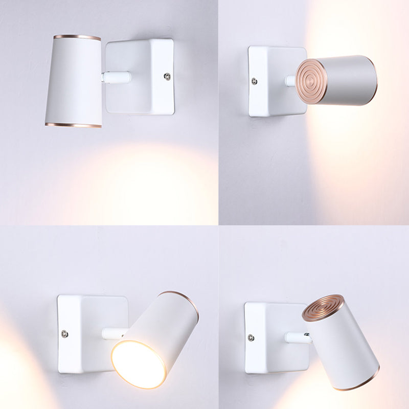 Contemporary Style Cylinder Wall Mounted Light Metal 1 Light Wall Mounted Lamp