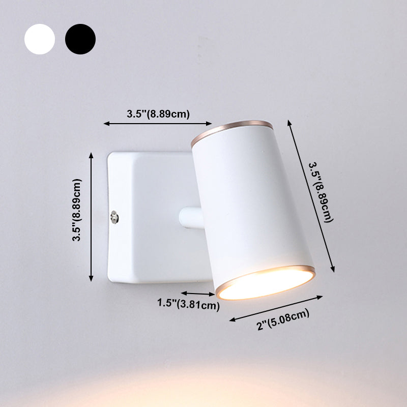 Contemporary Style Cylinder Wall Mounted Light Metal 1 Light Wall Mounted Lamp