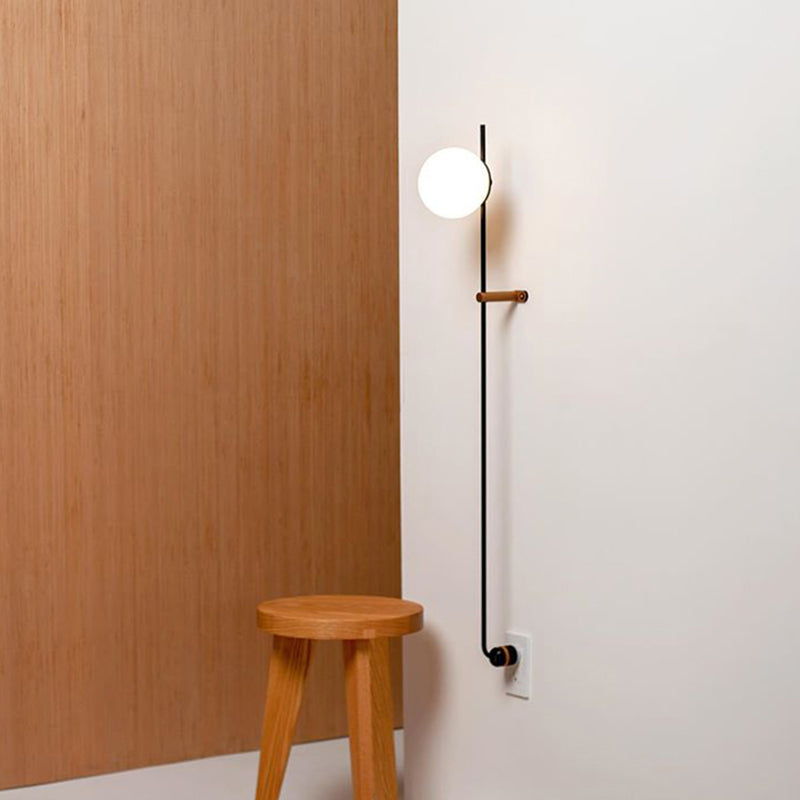 Eigentijdse stijl kogelwand gemonteerd licht glas 1 licht wandlamp barmonus