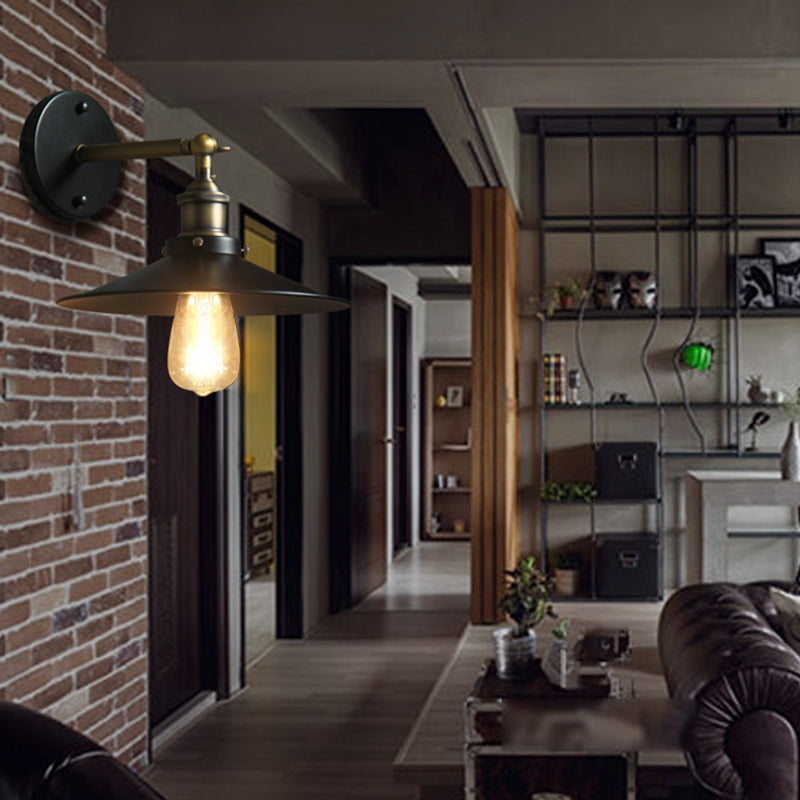 Stile industriale a parete svasata in metallo 1 metallo a parete chiara