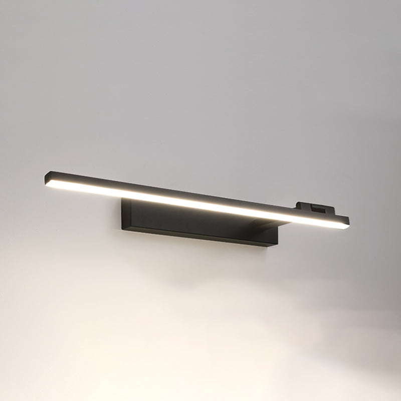 Metal Linear Shade Wall Lighting Modern Style Mirror 1 Light Wall Mounted Light Fixture