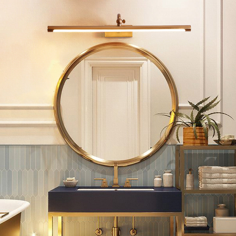 Modern Style Geometric LED Wall Lamps Metal 1-Light Mirror Wall Mount Lighting