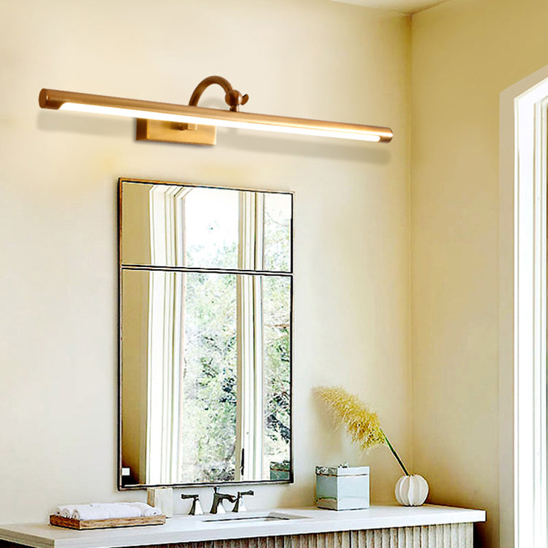 Modern Style Geometric LED Wall Lamps Metal 1-Light Mirror Wall Mount Lighting