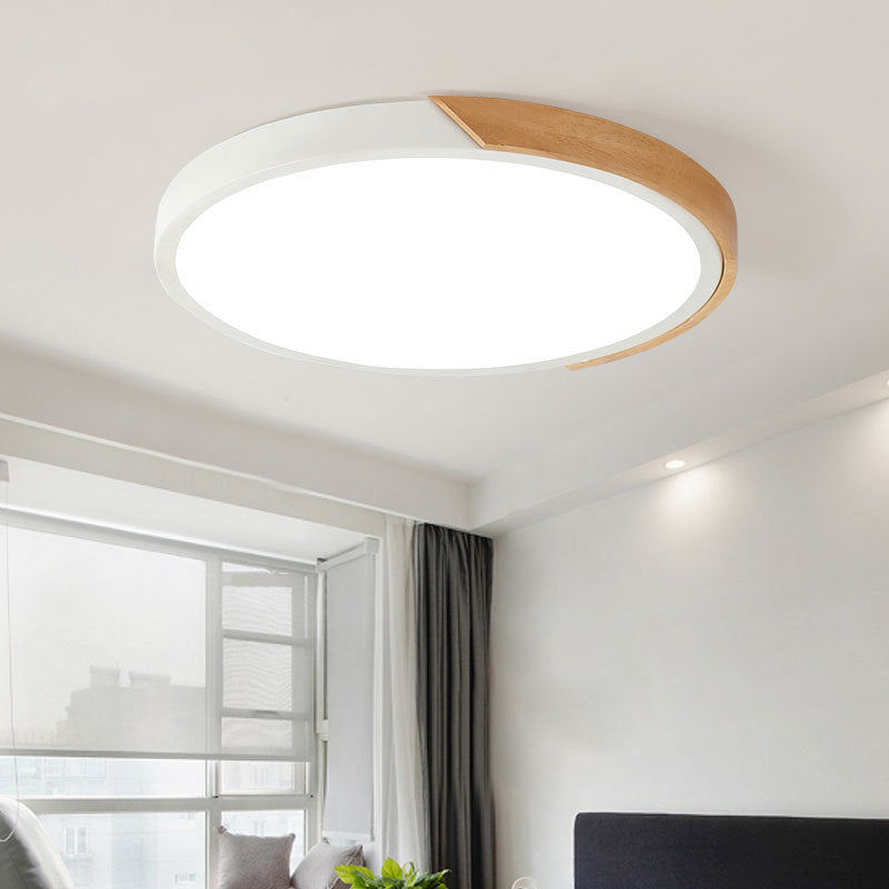 Deckenleuchte in geometrischer Form, modernes Makronen-Eisen, 1-flammig, Unterputzmontage für Schlafzimmer, Arbeitszimmer