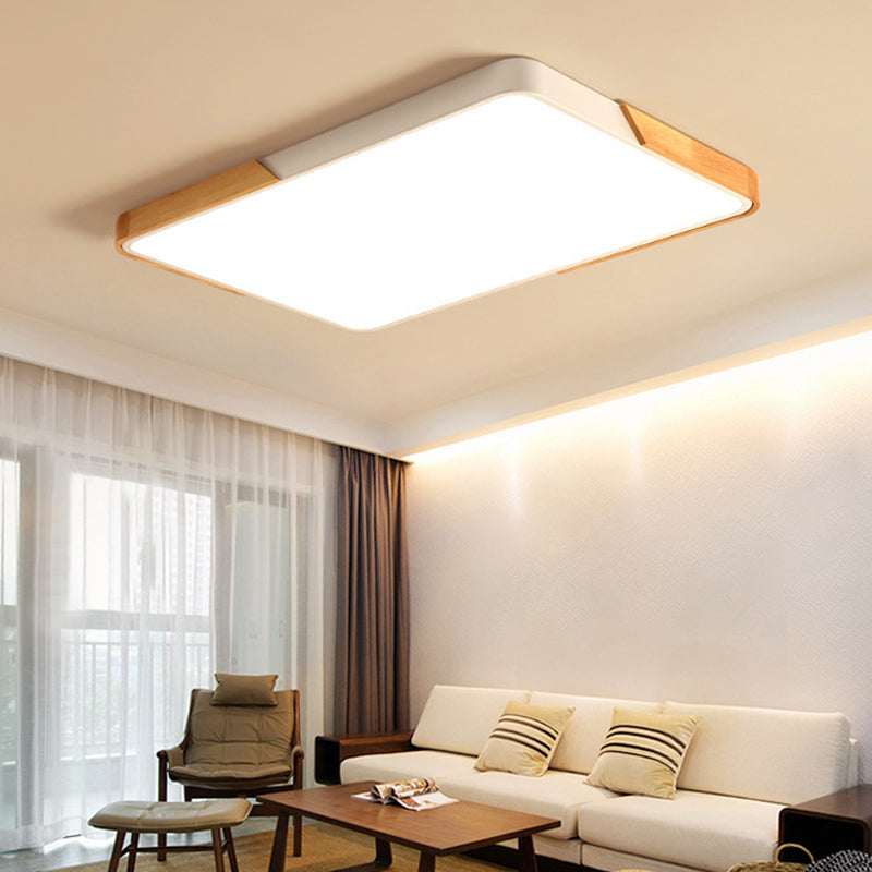 Lampada da soffitto a forma geometrica Moderna in ferro amaretto a 1 luce, montaggio a incasso per camera da letto studio