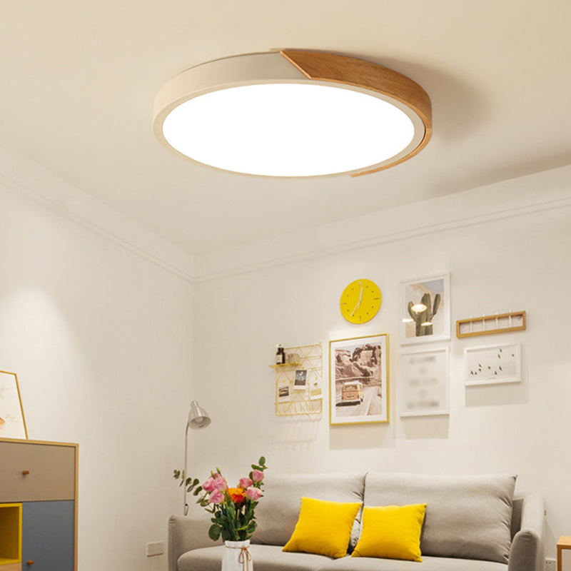 Deckenleuchte in geometrischer Form, modernes Makronen-Eisen, 1-flammig, Unterputzmontage für Schlafzimmer, Arbeitszimmer