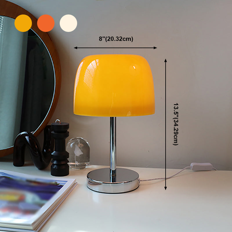 Lampade da tavolo da tamburo di tamburo in vetro contemporaneo 1 lampada da comodino leggero per camera da letto