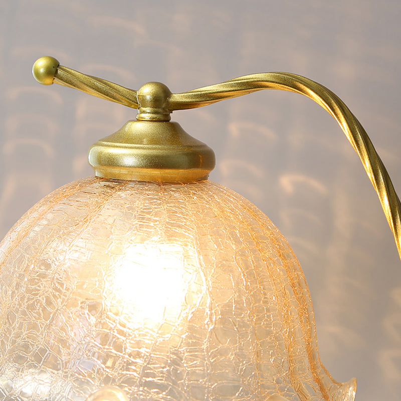 Lampade da tavolo da notte a forma di fiore 1 moderno lampada leggera in oro