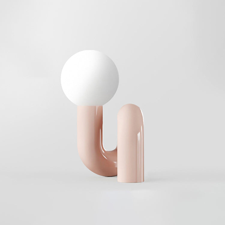 Sfera lampade da tavolo notturno in vetro contemporaneo 1 lampada leggera per camera da letto