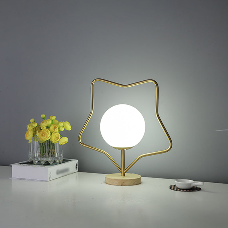 Lampade da tavolo notturno globo vetro contemporaneo 1 lampada da comodino leggero in oro