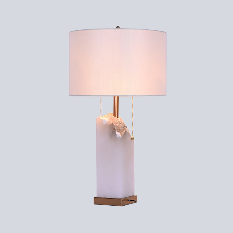 Tambour de tambour Task Éclairage moderne 2 ampoules lampe de lecture blanche avec chaîne de traction