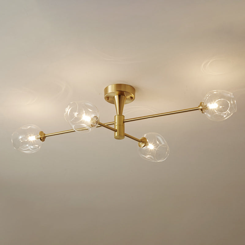 Stile moderno a forma sferica Luci di lampadina a ciondolo in vetro