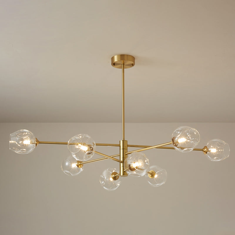 Stile moderno a forma sferica Luci di lampadina a ciondolo in vetro