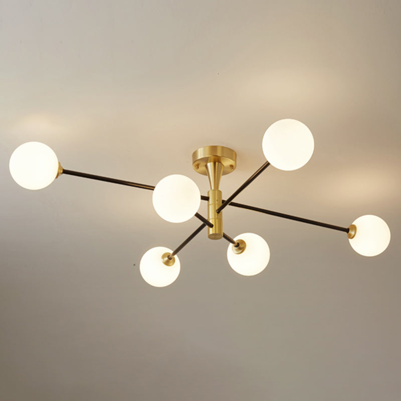 Stile moderno a forma sferica Luci di lampadina a ciondolo in vetro