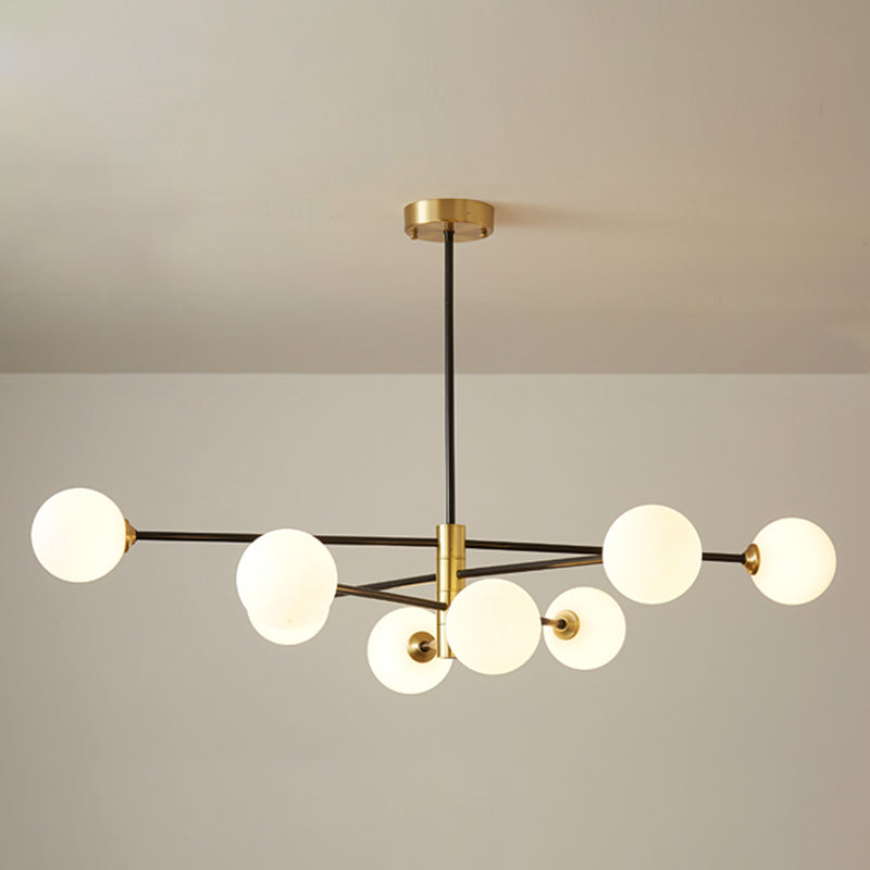 Stile moderno a forma sferica Luci di lampadina a ciondolo in vetro