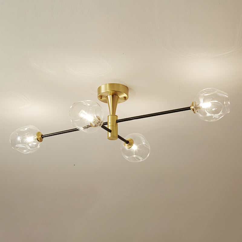Stile moderno a forma sferica Luci di lampadina a ciondolo in vetro