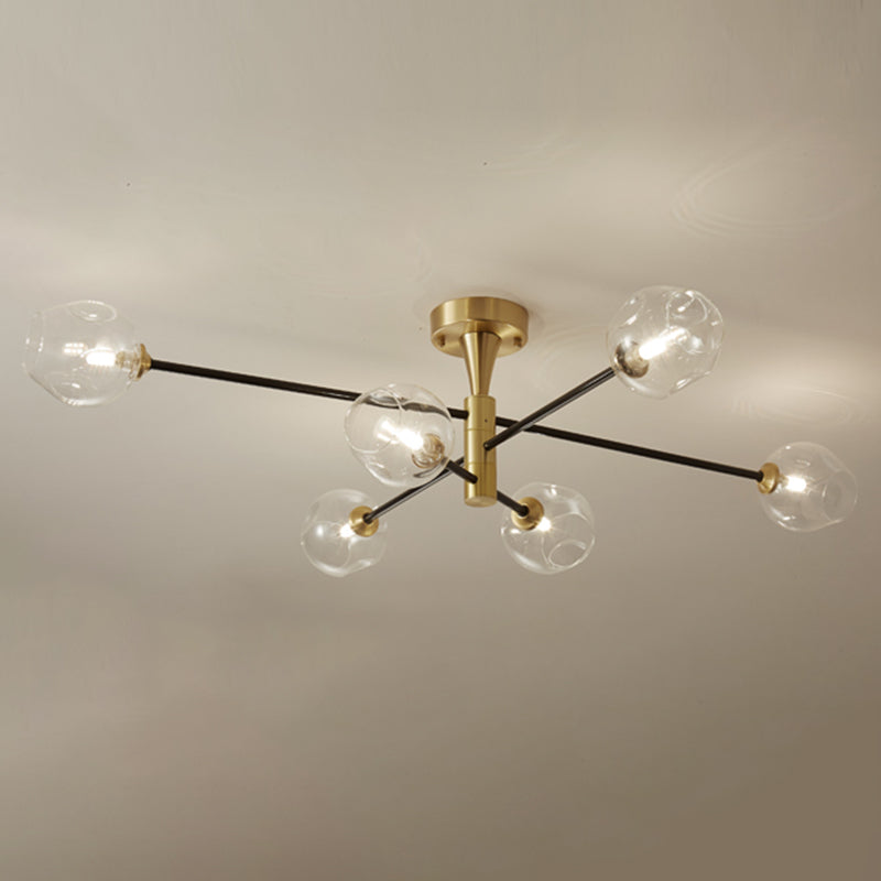 Stile moderno a forma sferica Luci di lampadina a ciondolo in vetro