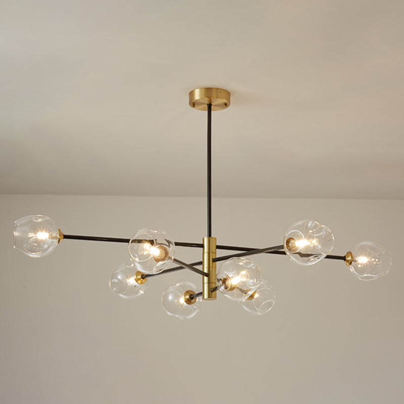 Stile moderno a forma sferica Luci di lampadina a ciondolo in vetro